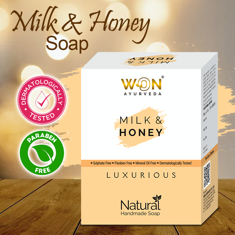 Won Ayurveda Natural Milk & Honey Handmade Soap